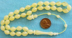 ISLAMIC PRAYER BEADS PALE TURKISH AMBER