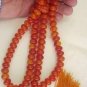 ISLAMIC LARGE PRAYER BEADS 99 ORANGE MARBLED AMBER