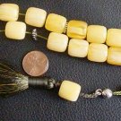 GREEK KOMBOLOI PALE BUTTERSCOTCH AMBER +STERLING