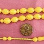 PRAYER BEADS YELLOW AMBER RESIN OTTOMAN CARVE- 33 Beads