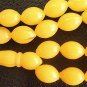 PRAYER BEADS YELLOW AMBER RESIN OTTOMAN CARVE- 33 Beads