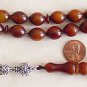 ISLAMIC PRAYER BEADS CHOCOLATE TURKISH AMBER - Tesbihci
