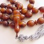 ISLAMIC PRAYER BEADS CHOCOLATE TURKISH AMBER - Tesbihci