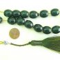 GREEK KOMBOLOI V.DARK GREEN BARREL SANDALOUS +STERLING