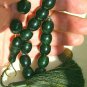 GREEK KOMBOLOI V.DARK GREEN BARREL SANDALOUS +STERLING