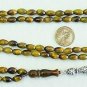 ISLAMIC PRAYER BEADS 99 OVAL TIGER EYE & STERLING