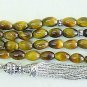 ISLAMIC PRAYER BEADS 99 OVAL TIGER EYE & STERLING
