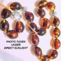 GREEK KOMBOLOI OLIVE BEADS GENUINE DARK BALTIC AMBER