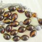 GREEK KOMBOLOI OLIVE BEADS GENUINE DARK BALTIC AMBER