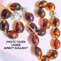 GREEK KOMBOLOI OLIVE BEADS GENUINE DARK BALTIC AMBER