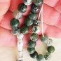 GREEK KOMBOLOI WORRY BEADS MOSS AGATE AND STERLING