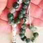 GREEK KOMBOLOI WORRY BEADS MOSS AGATE AND STERLING