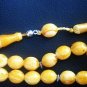 GREEK KOMBOLOI BUTTERSCOTCH AMBER OVAL MISKETA+STERLING