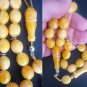 GREEK KOMBOLOI BUTTERSCOTCH AMBER OVAL MISKETA+STERLING