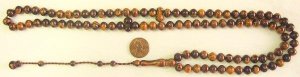 PRAYER BEADS SANDALOUS RESIN OTTOMAN CUT 99 BEADS