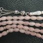 Islamic Prayer Beads 99 ROSE OVAL QUARTZ  & STERLING