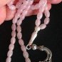 Islamic Prayer Beads 99 ROSE OVAL QUARTZ  & STERLING