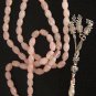 Islamic Prayer Beads 99 ROSE OVAL QUARTZ & STERLING