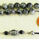 GREEK KOMBOLOI TOURMALINE QUARTZ AND STERLING