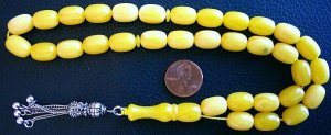 ISLAMIC PRAYER BEADS VINTAGE AMBER MISKETA