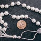 GREEK KOMBOLOI STERLING SILVER ROUND BEADS