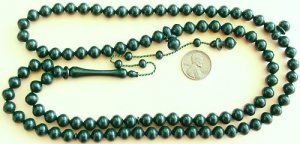 Islamic Prayer Beads DARK GREEN GALALITH 99 Tesbihci