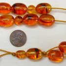 GREEK KOMBOLOI VINTAGE AMBER GERMAN LARGE BEADS