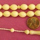 PRAYER BEADS IVORY COLOR RESIN OTTOMAN CARVE (33 Beads)