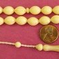 PRAYER BEADS IVORY COLOR RESIN OTTOMAN CARVE (33 Beads)