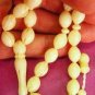 PRAYER BEADS IVORY COLOR RESIN OTTOMAN CARVE (33 Beads)