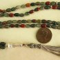 Islamic Prayer Beads 99 BLOODSTONE  & STERLING