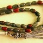Islamic Prayer Beads 99 BLOODSTONE & STERLING
