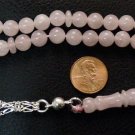 PRAYER BEADS: PINK QUARTZ -by Tesbihci