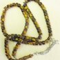 ISLAMIC PRAYER BEADS 99 BARREL CUT TIGER EYE & STERLING