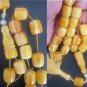 GREEK KOMBOLOI WORRY BEADS AMBER CUT BARREL+STERLING