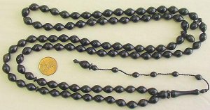 ISLAMIC PRAYER WORRY BEADS 99 BLACK BUFFALO HORN RRRR
