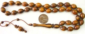 ISLAMIC PRAYER BEADS VERY RARE PARADISE WOOD -OUD-