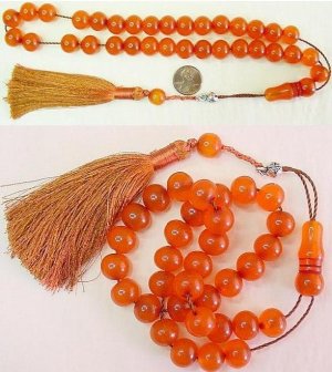 PRAYER WORRY BEADS KOMBOLOI ORANGE TURKISH BAGA
