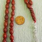 ISLAMIC PRAYER BEADS: RED JASPER & STERLING-by Tesbihci
