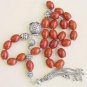 GREEK KOMBOLOI WORRY BEADS RED JASPER & STERLING
