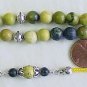 GREEK KOMBOLOI WORRY BEADS YELLOW TURQUOISE &  STERLING