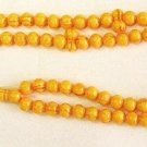 PRAYER BEADS  MARBLED AMBER RESIN OTTOMAN CUT 99 BEADS