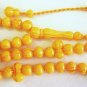 PRAYER BEADS  MARBLED AMBER RESIN OTTOMAN CUT 99 BEADS