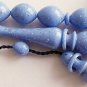 PRAYER BEADS ISLAM - MARBLED BLUE GALALITH-Tesbihci