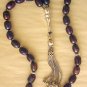 PRAYER BEADS KOMBOLOI PEACOCK BLUE PEARLS & STERLING