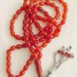 Islamic Prayer Beads 99 OVAL CARNELIAN by Tesbihci