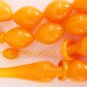 ISLAMIC PRAYER BEADS MARBLED ORANGE TURKISH AMBER