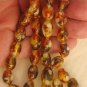 PRAYER WORRY BEADS REAL COGNAC AMBER + MOTHER OF PEARL