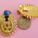 ETRUSCAN EARRINGS w LAPIS by The Swan
