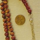 ISLAMIC PRAYER BEADS BROWN GOLDSTONE Tesbihci